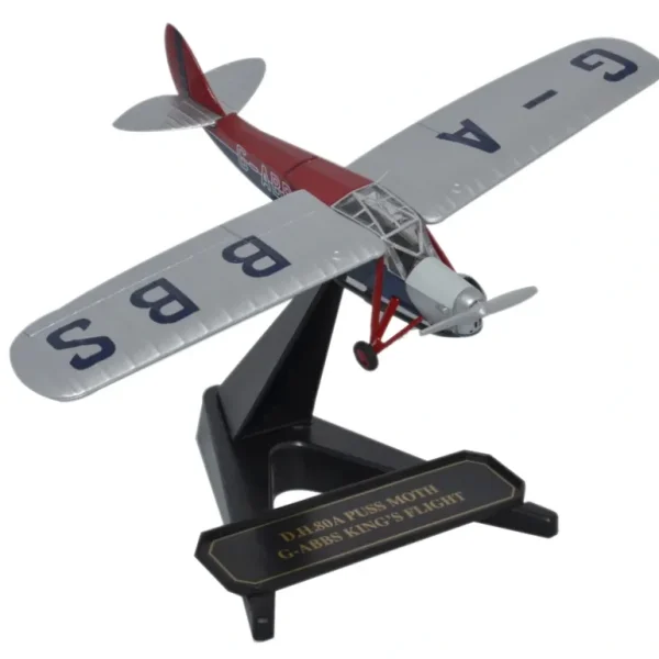 Oxford 72PM003 de Havilland Puss Moth King's Flight, G-ABBS - Miniature Marvels: Airplane Models & Painted Dice* Airplane Model