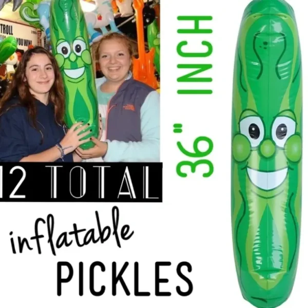 Shop 12 Pack - GIANT Jumbo 36" Green Inflatable Smiling PICKLE HEAD (3 FEET) Vinyl Pool Noodle - Miniature Marvels: Airplane Models & Painted Dice Egpull