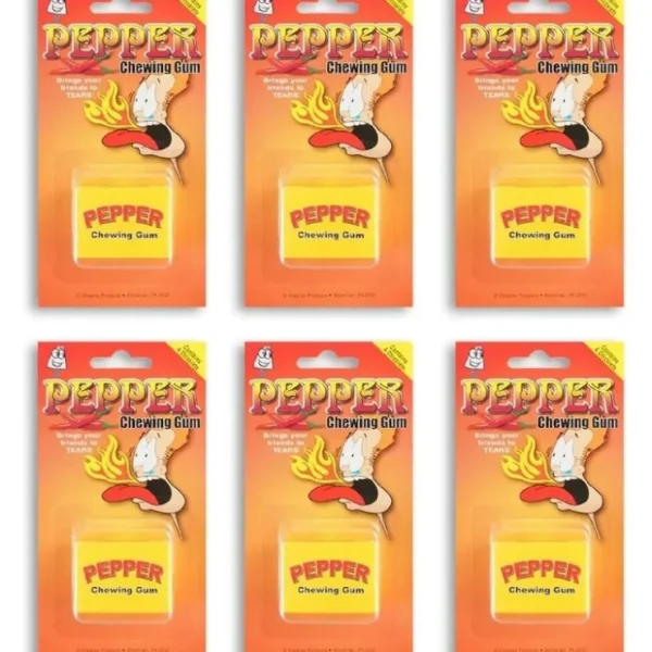 Discount 6-Pack Pepper Chewing Gum, Hot Candy Joke Prank Gag, Chewing Gum Party Spicy Fun - Miniature Marvels: Airplane Models & Painted Dice Egpull