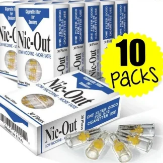 Clearance 10 Packs Nic Out Disposable Cigarette Plastic Filter Covers (300 filters) - Miniature Marvels: Airplane Models & Painted Dice Egpull