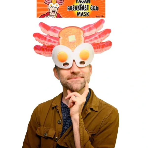 Flash Sale Pagan Breakfast God Mask - Bacon Eggs Toast Costume Party GaG - Archie McPhee - Miniature Marvels: Airplane Models & Painted Dice Egpull