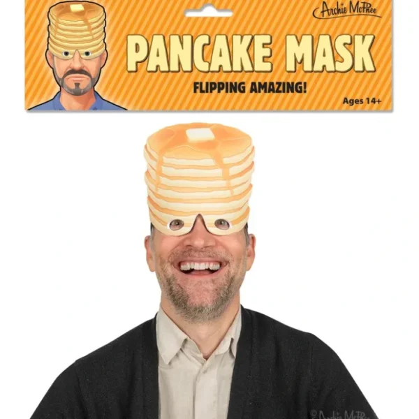 Cheap PANCAKE MASK - Flipping Amazing! Funny Gag Joke Party Costume - Archie McPhee - Miniature Marvels: Airplane Models & Painted Dice Egpull