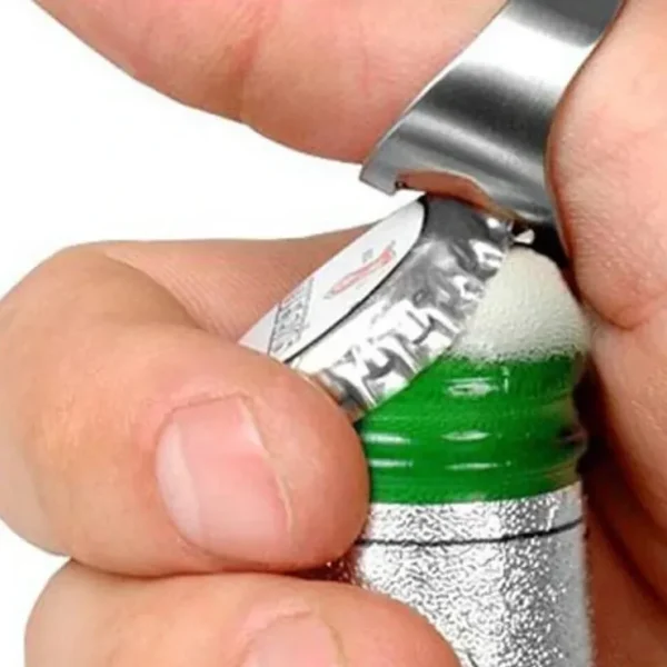 Discount 2 Pcs Punk Mens Stainless Steel Finger Ring Bottle Opener Bar Beer Tool Jewelry - Miniature Marvels: Airplane Models & Painted Dice Egpull