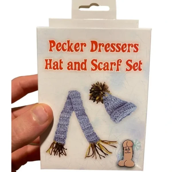 Best Sale Pecker Dresser Hat & Scarf Set - Willy Warmer Men's Winter Weener Costume Outfit - Miniature Marvels: Airplane Models & Painted Dice Egpull