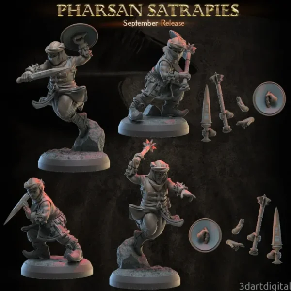 Online Pharsan Cultist Soldiers Male - Miniature Marvels: Airplane Models & Painted Dice Miniature