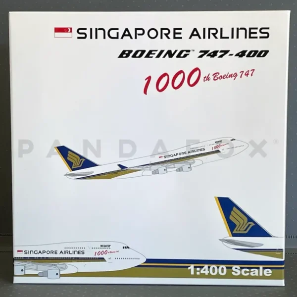 Phoenix 1:400 PH4SIA817 Singapore Airlines Boeing 747-400 9V-SMU 1000th 747 - Miniature Marvels: Airplane Models & Painted Dice* Airplane Model