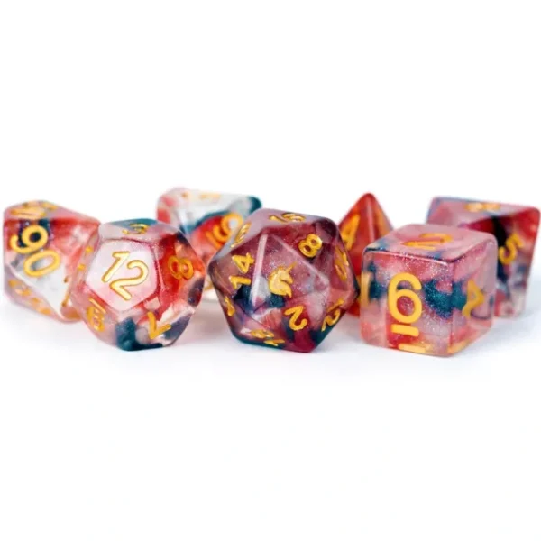 Clearance Phoenix Ash 16mm Poly Dice Set MET 704 - Miniature Marvels: Airplane Models & Painted Dice Dice