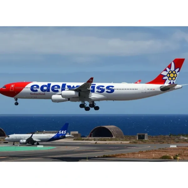 Phoenix Models 11887 1:400 Edelweiss Air A340-300 HB-JMC - Miniature Marvels: Airplane Models & Painted Dice* Airplane Model