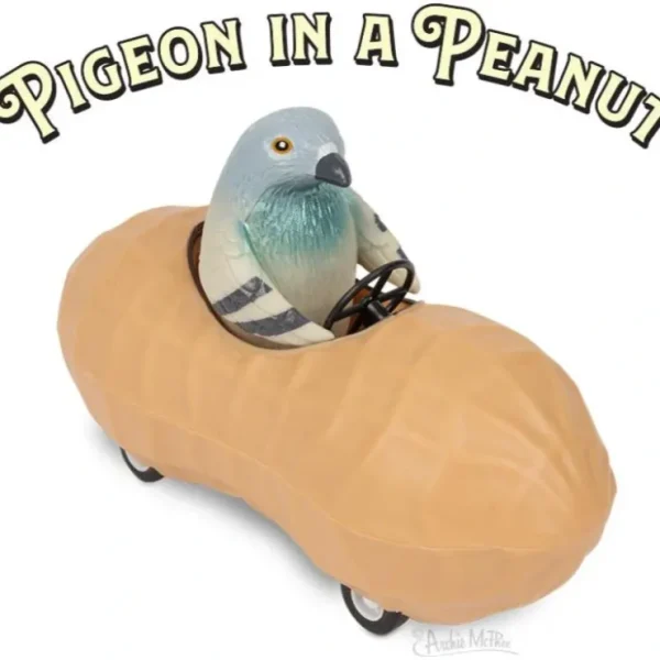 New Pigeon in a Peanut - Cute Pullback Racing Car Child Toy - Archie McPhee - Miniature Marvels: Airplane Models & Painted Dice Egpull