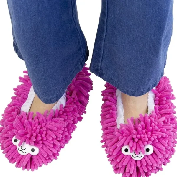 Cheap Pink Llama Cleaning Slippers - Cute Soft & Fuzzy Gift - One size fits all - Miniature Marvels: Airplane Models & Painted Dice Egpull