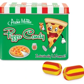 Sale Pizza Flavored Candy - Cool Retro Tin Gift Box - Archie McPhee - Miniature Marvels: Airplane Models & Painted Dice Egpull