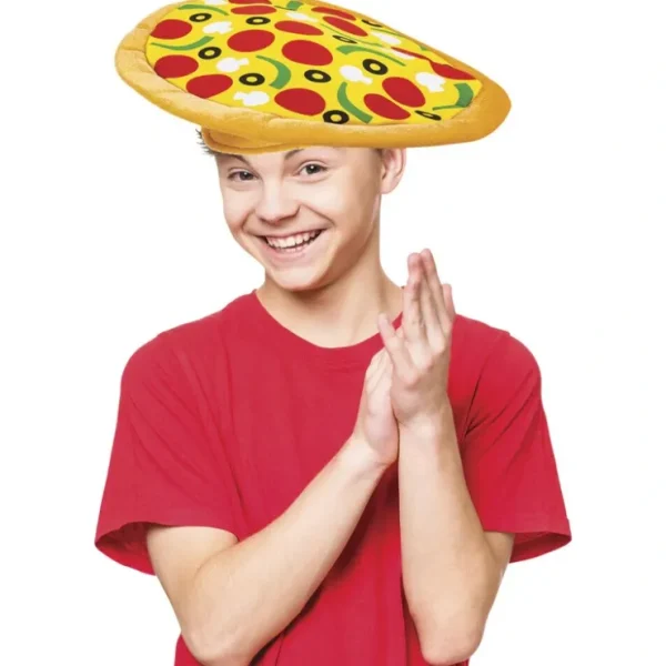 Outlet 15" PIZZA HAT - Cheese Pepperoni Pie Cap Food-Prop-Halloween Funny Party Costume - Miniature Marvels: Airplane Models & Painted Dice Egpull