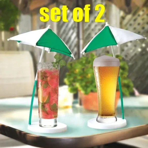 Cheap 2pk Corona Beach Style Umbrella Beer Cocktail Coasters - Kitchen Bar Set Holders - Miniature Marvels: Airplane Models & Painted Dice Egpull