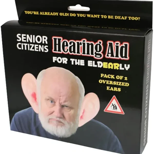 Shop 2pk JUMBO EARS Hearing Aids - Over the Hill Old Classic Gag Joke Novelty Gift - Miniature Marvels: Airplane Models & Painted Dice Egpull