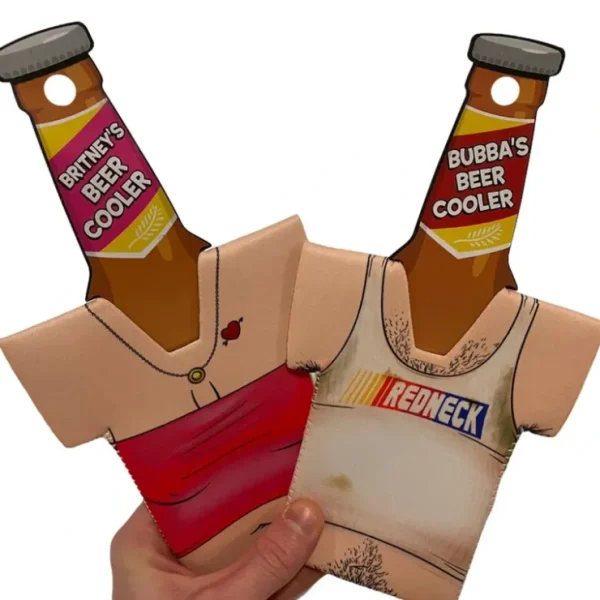 Best 2pk REDNECK Hillbilly Hairy Chest / Thong Tramp Stamp Koozie Beer Can Bottle Holders - Miniature Marvels: Airplane Models & Painted Dice Egpull