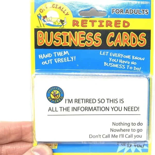 Fashion 12pk Retirement Retired Business Cards - Over The Hill - Funny GaG Joke Gift - Miniature Marvels: Airplane Models & Painted Dice Egpull