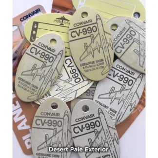 Plane Tags Convair CV-990 OB-R-728 (Desert Pale Exterior) - Miniature Marvels: Airplane Models & Painted Dice* Airplane Model