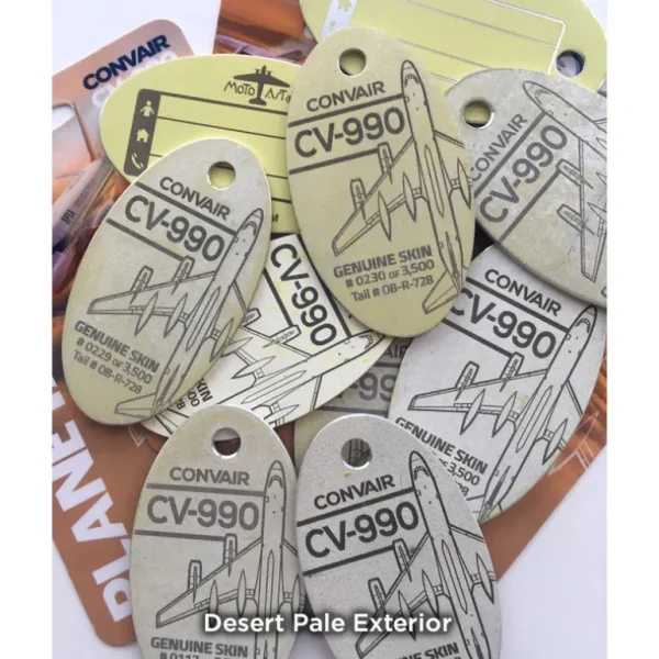 Plane Tags Convair CV-990 OB-R-728 (Desert Pale Exterior) - Miniature Marvels: Airplane Models & Painted Dice* Airplane Model