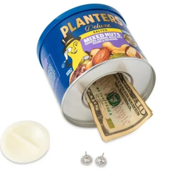 Clearance PLANTERS MIXED NUTS  OFFICIALLY LICENSED - Decoy Can Home Safe Cash Bank Volt - Miniature Marvels: Airplane Models & Painted Dice Egpull