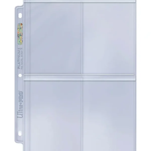 4-Pocket Secure Platinum Page for Toploaders Display (100) - Miniature Marvels: Airplane Models & Painted Dice* Shop All