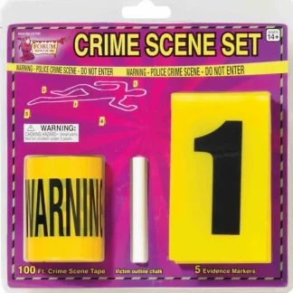 Best Police Crime Scene Set: 100 Feet Tape + 1 Chalk + 5 Evidence Markers - Prop Kit - Miniature Marvels: Airplane Models & Painted Dice Egpull