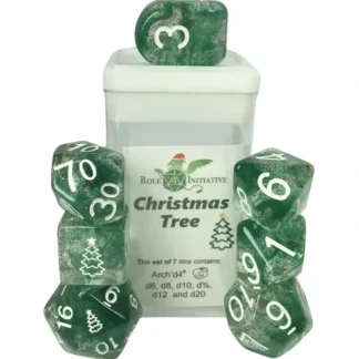 New Polyhedral Dice: Holidice - Sets of 7 w/ Arch'd4 (Christmas Tree) R4I 50902-7C - Miniature Marvels: Airplane Models & Painted Dice Dice