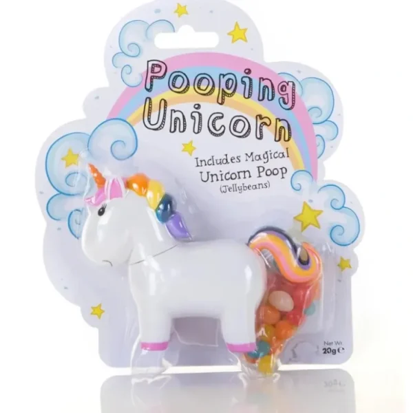 Online Pooping Unicorn - Dispenses Tasty Poop Candy Jelly Beans - Child Novelty Toy - Miniature Marvels: Airplane Models & Painted Dice Egpull