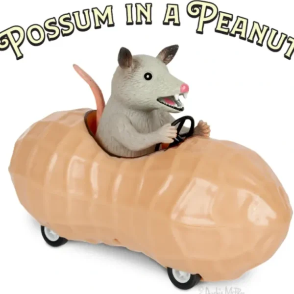 Fashion Possum in a Peanut - Cute Pullback Racing Car Child Toy - Archie McPhee - Miniature Marvels: Airplane Models & Painted Dice Egpull