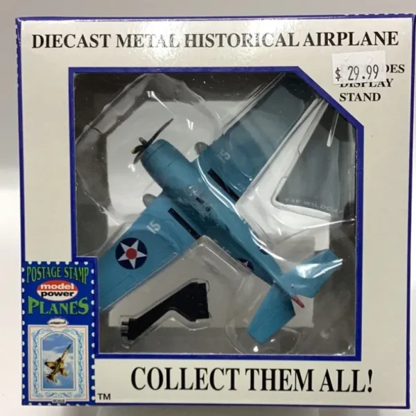 Postage Stamp 5351 F4F Wildcat 1:87 - Miniature Marvels: Airplane Models & Painted Dice* Airplane Model
