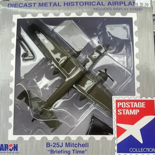 POSTAGE STAMP PS5403-5 B25J 1/100 BRIEFING TIME - Miniature Marvels: Airplane Models & Painted Dice* Airplane Model