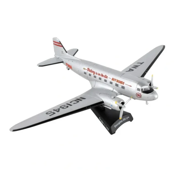 Postage Stamp PS5559-4 TWA DC-3 1/44 - Miniature Marvels: Airplane Models & Painted Dice* Airplane Model