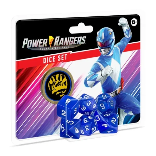 Best Power Rangers RPG: Game Dice Set - Blue RGS 02336 - Miniature Marvels: Airplane Models & Painted Dice Dice