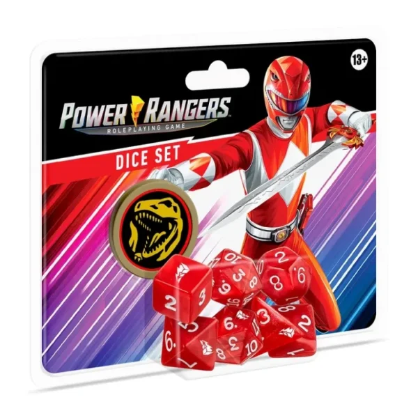 Store Power Rangers RPG: Game Dice Set - Red RGS 02334 - Miniature Marvels: Airplane Models & Painted Dice Dice