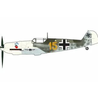 Pre Order Hobby Master HA8723 1:48 BF 109E-3 "Karl Wolff" Yellow 15, III/JG 52, France, August 1940 - Miniature Marvels: Airplane Models & Painted Dice* Airplane Model