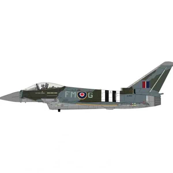 Pre Order Hobby Master HA6626 1:72 Eurofighter Typhoon FGR4 ZJ913/FM-G, RAF, 2024 (w/2 x ASRAAM, 4 x AIM-120, 3 x fuel tank) - Miniature Marvels: Airplane Models & Painted Dice* Airplane Model
