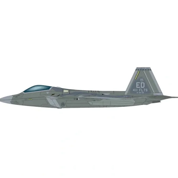 Pre Order Hobby Master HA2829 1:72 F-22 Raptor (with steathy pods) AF06-132, 411 FLTS, Edwards AFB, 2022 - Miniature Marvels: Airplane Models & Painted Dice* Airplane Model