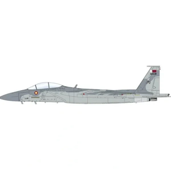 Pre Order Hobby Master HA4546 1:72 F-15QA Ababil QA538, Qatar Emiri Air Force, RIAT 2024 (with 12 x AIM-120, 3 x fuel tank) - Miniature Marvels: Airplane Models & Painted Dice* Airplane Model