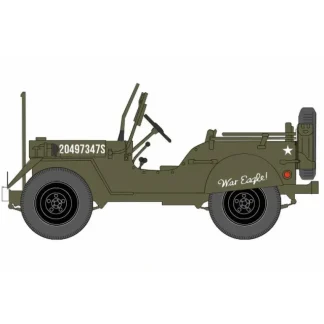 Pre Order Hobby Master HG4215 1:72 U.S. 1/4 ton Military Vehicle, US 3rd Army, 1945 "Gen. George Patton" - Miniature Marvels: Airplane Models & Painted Dice* Airplane Model