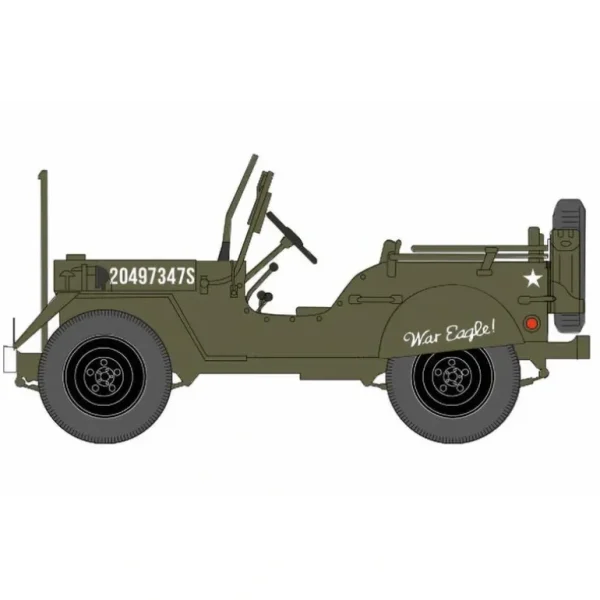 Pre Order Hobby Master HG4215 1:72 U.S. 1/4 ton Military Vehicle, US 3rd Army, 1945 "Gen. George Patton" - Miniature Marvels: Airplane Models & Painted Dice* Airplane Model
