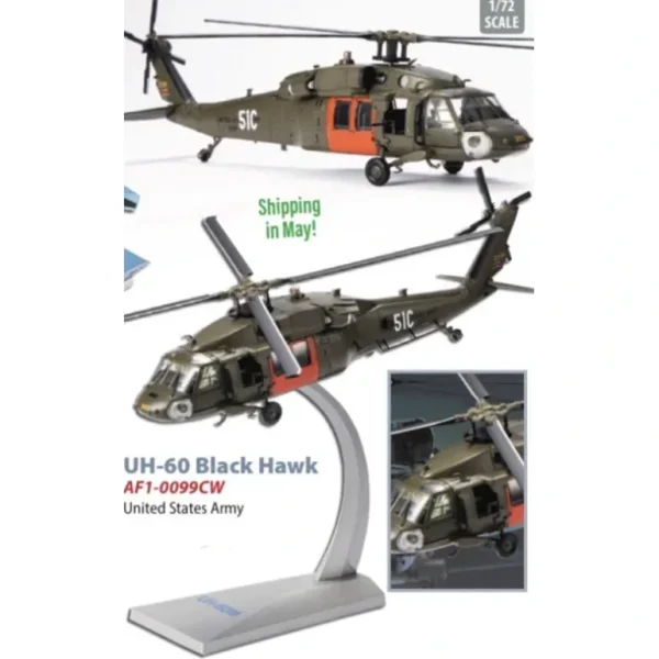 Pre-Order Air Force 1 AF1-0099CW 1:72 US Army UH-60 Black Hawk - Miniature Marvels: Airplane Models & Painted Dice* Airplane Model