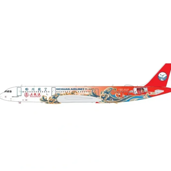 Pre-Order Aviation200 AV2093 B-302T Sichuan Airlines Airbus A321-271N "Wuliangye" - Miniature Marvels: Airplane Models & Painted Dice* Airplane Model