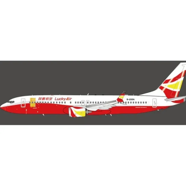 Pre-Order Aviation200 KJ-B73M-081 B-206N LuckyAir B737-8MAX - Miniature Marvels: Airplane Models & Painted Dice* Airplane Model