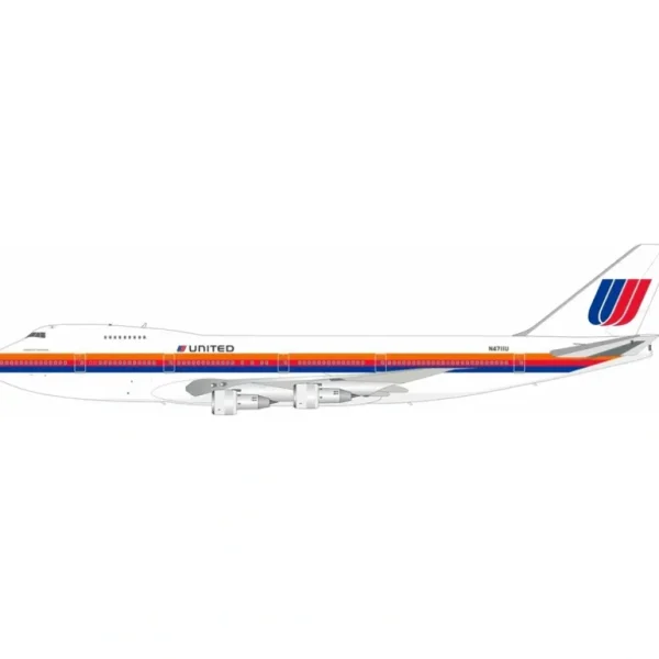 Pre-Order B-Models B-741-4711 1:200 United Airlines Boeing 747-100 N4711UA - Miniature Marvels: Airplane Models & Painted Dice* Airplane Model