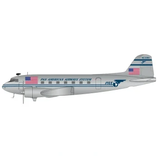 Pre-Order Gemini Jets G2PAA397 1:200 Pan American Airways System DC-3C NC33611 (polished) - Miniature Marvels: Airplane Models & Painted Dice* Airplane Model
