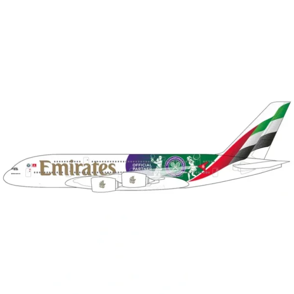 Pre-Order Gemini Jets G2UAE1347 1:200 Emirates A380 A6-EOE Wimbledon Official Partner livery - Miniature Marvels: Airplane Models & Painted Dice* Airplane Model