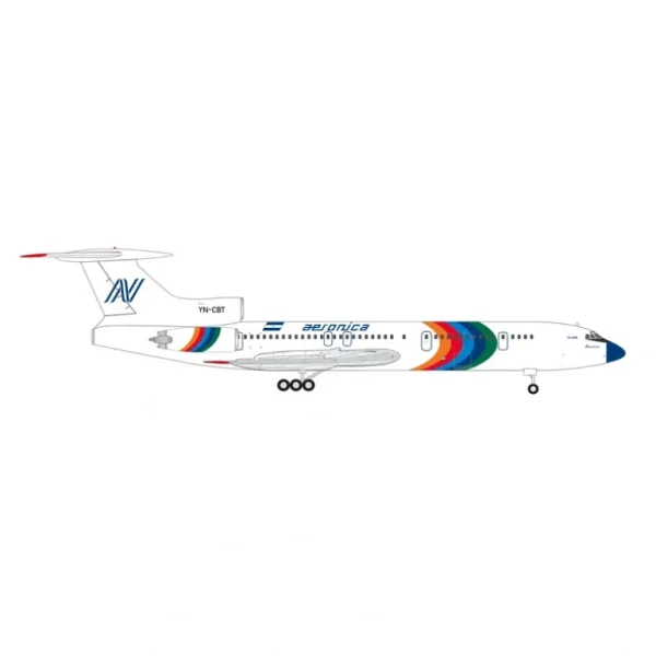 Pre-Order Herpa Wings 573207 1:200 Aeronica Tupolev TU-154M YN-CBT Momotombo - Miniature Marvels: Airplane Models & Painted Dice* Airplane Model