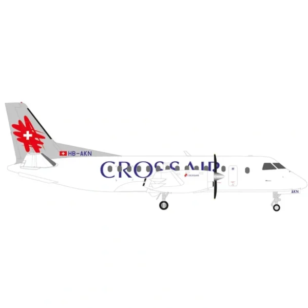 Pre-Order Herpa Wings 573252 1:200 Crossair Saab 340 HB-AKN - Miniature Marvels: Airplane Models & Painted Dice* Airplane Model