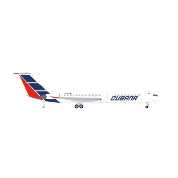 Pre-Order Herpa Wings 573405 1:200 Cubana de Aviacin Ilyushin IL-62M T1280 - Miniature Marvels: Airplane Models & Painted Dice* Airplane Model