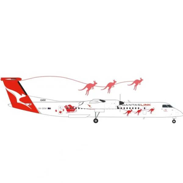 Pre-Order Herpa Wings 573337 1:200 QantasLink Bombardier Q400 "Dasher-8" VH-QOW - Miniature Marvels: Airplane Models & Painted Dice* Airplane Model
