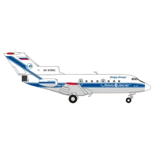 Pre-Order Herpa Wings 573146 1:200 Volga Dnepr Yakovlev Yak-40 RA-87842 - Miniature Marvels: Airplane Models & Painted Dice* Airplane Model